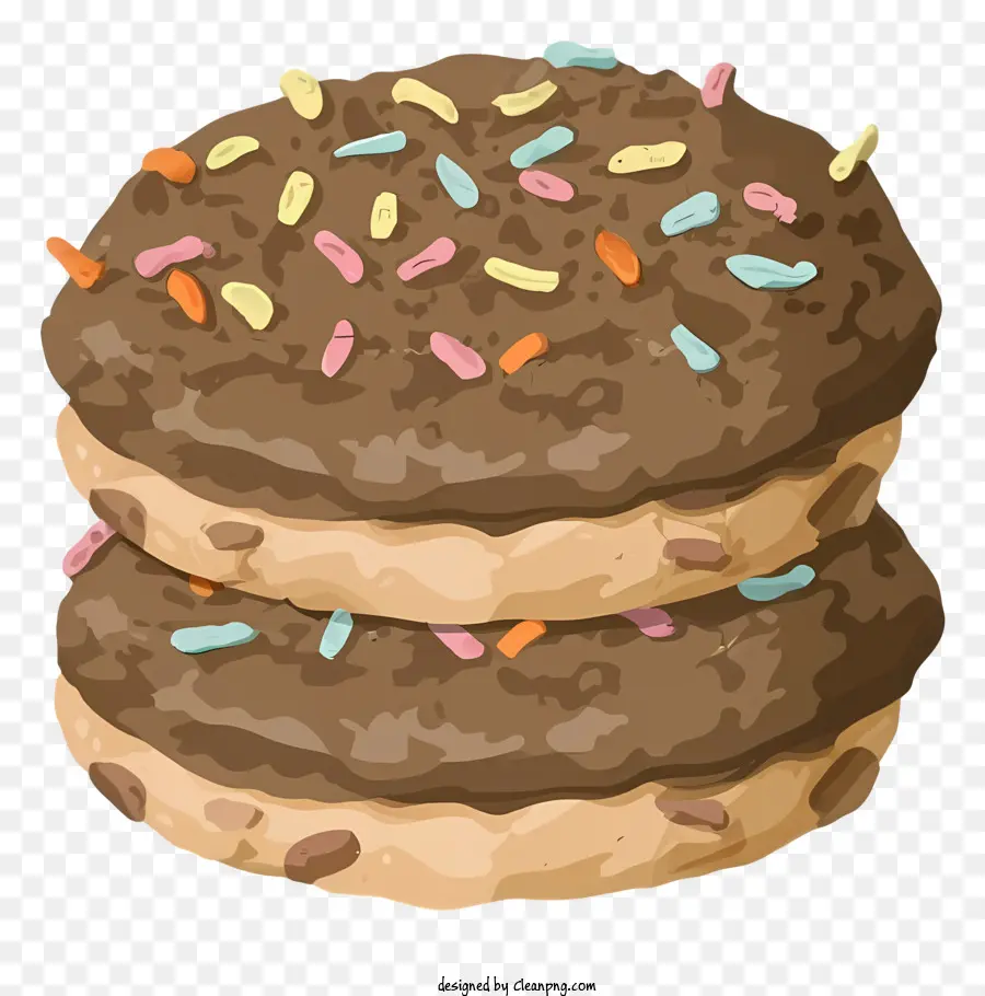 Donuts De Chocolate，Polvilha PNG