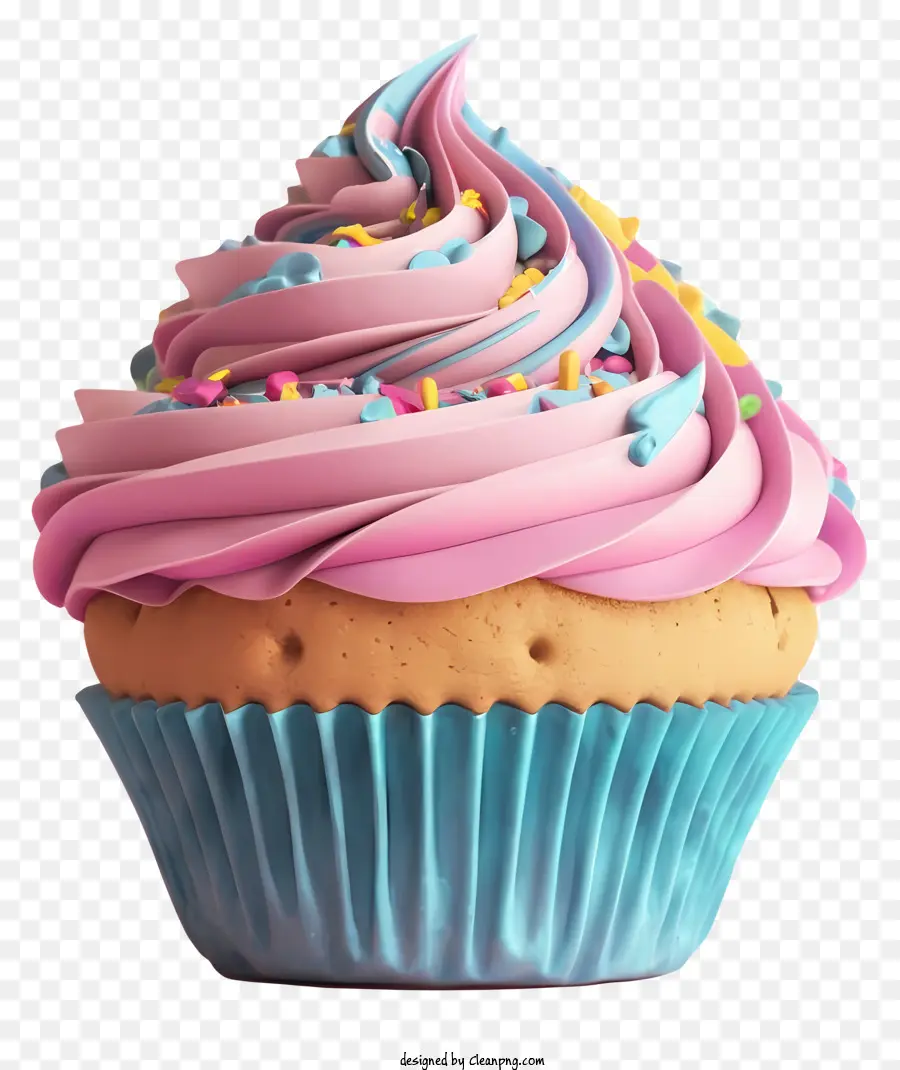 Cupcake，Glacê Rosa PNG