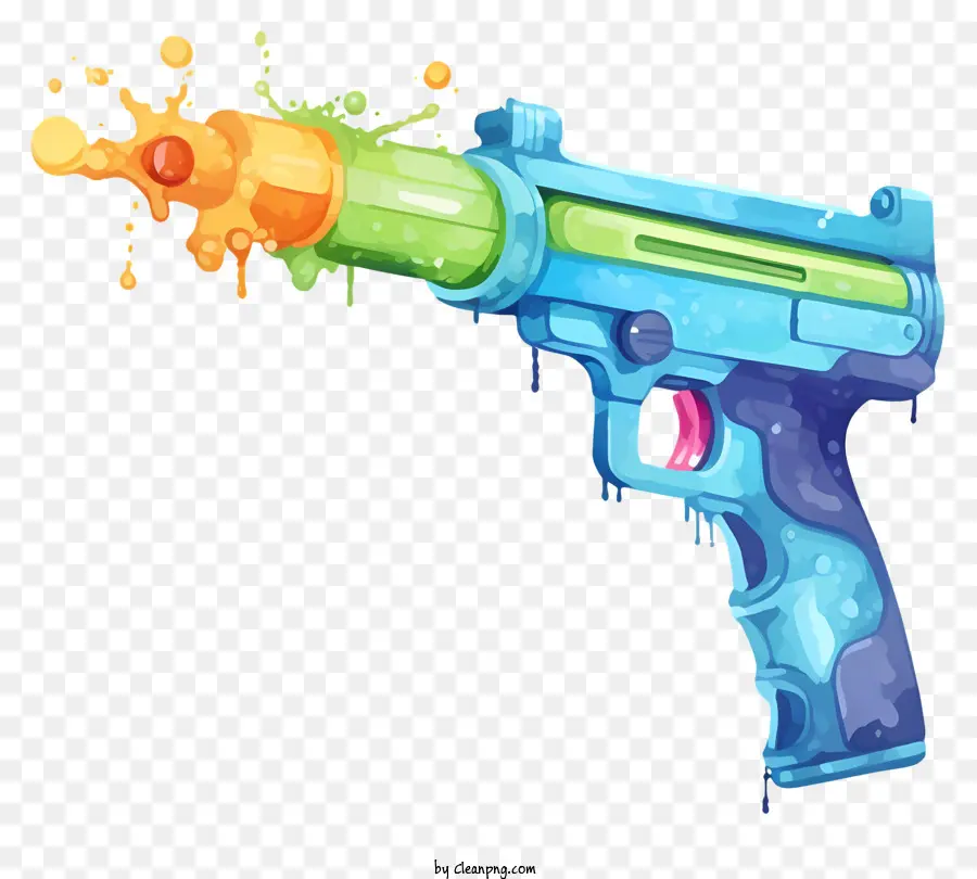 Pistola De água De Brinquedo，Arma De Brinquedo Azul PNG