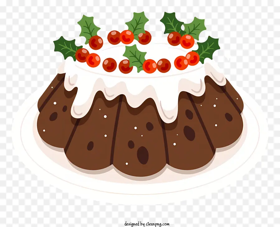 Bolo De Natal De Chocolate，Cobertura PNG