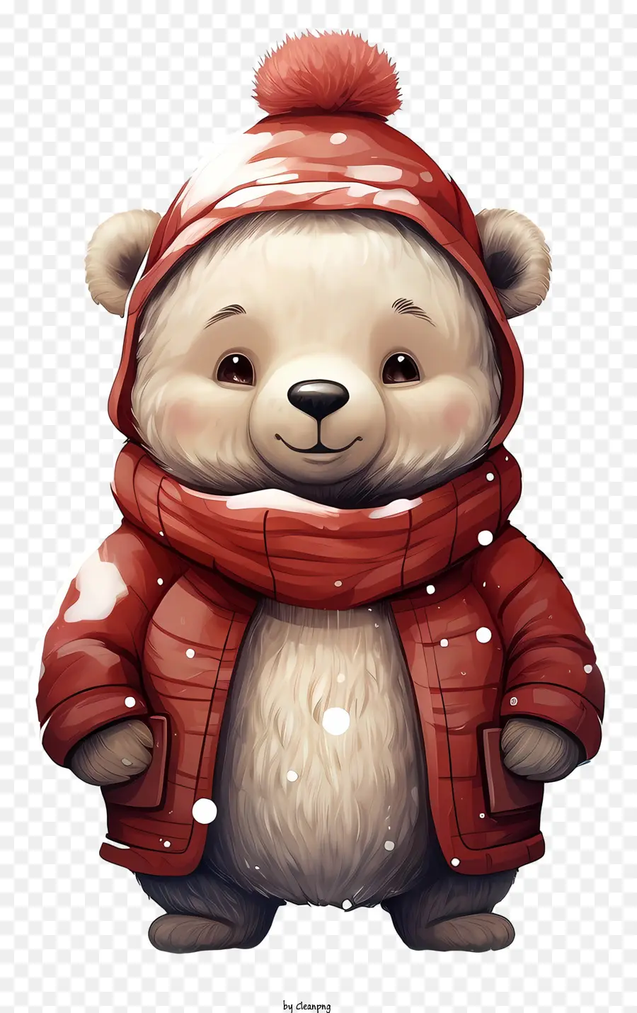 Urso Em Roupas De Inverno，Animal Em Traje De Neve PNG