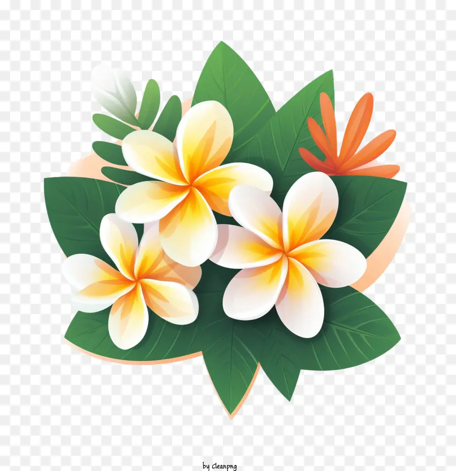 Plumeria Flor，Buquê PNG