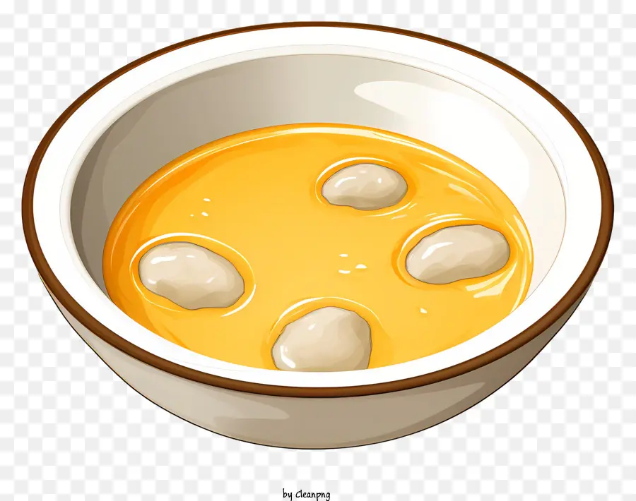 Tigela De Sopa，Gema De Ovo PNG