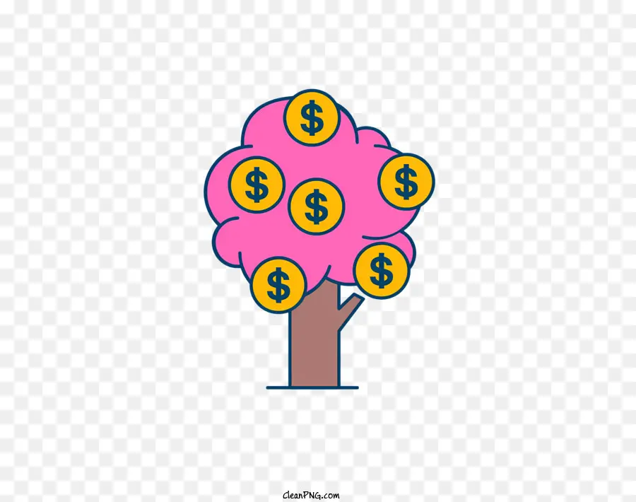 árvore Do Dinheiro，Notas De Dólar PNG