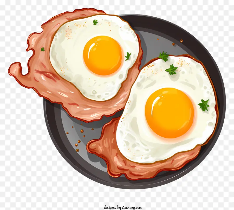 Ovos Fritos，Bacon E Ovos PNG