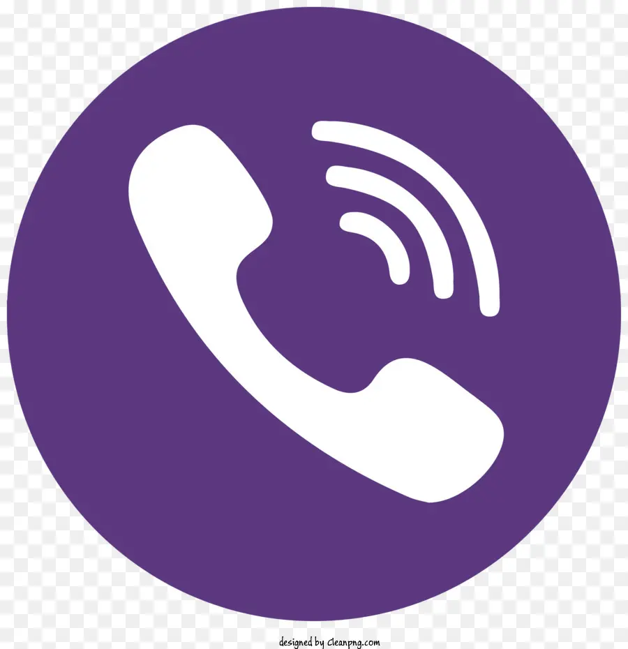 ícone Do Telefone，Ícone Circular Roxo PNG