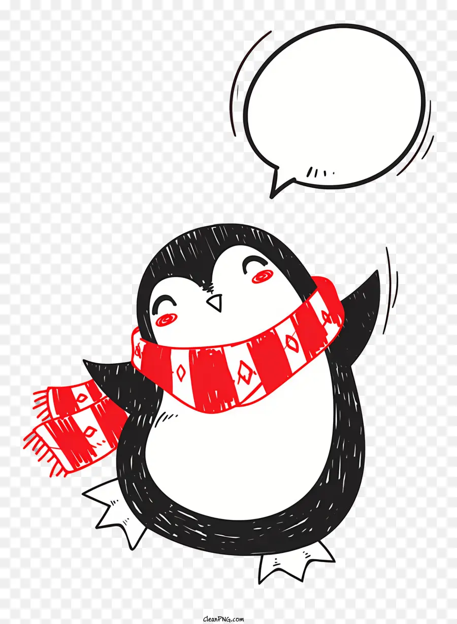 Pinguim De Desenho Animado，Pinguim Com Lenço PNG