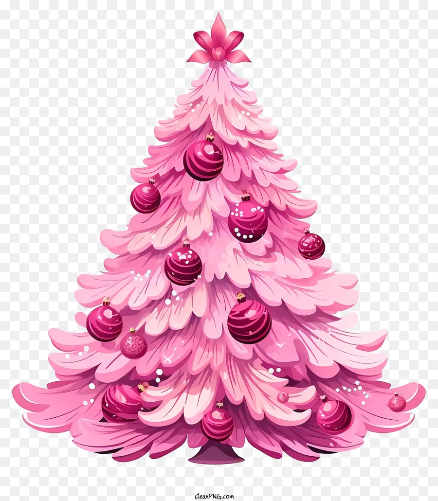 Cor De Rosa Da árvore De Natal，Vermelho Ornamentos PNG
