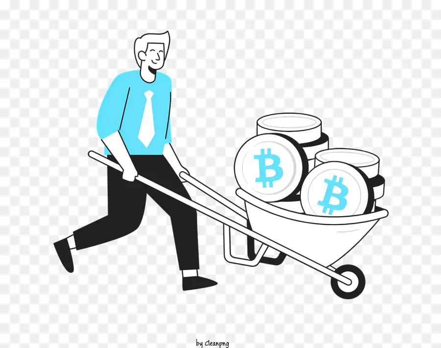 Bitcoin，Wheelbarrow PNG