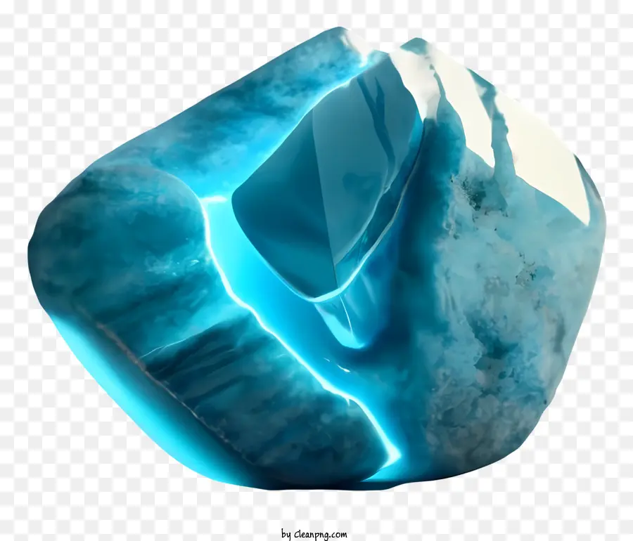 Rock Azul Jade，Modelo 3d Renderizado PNG