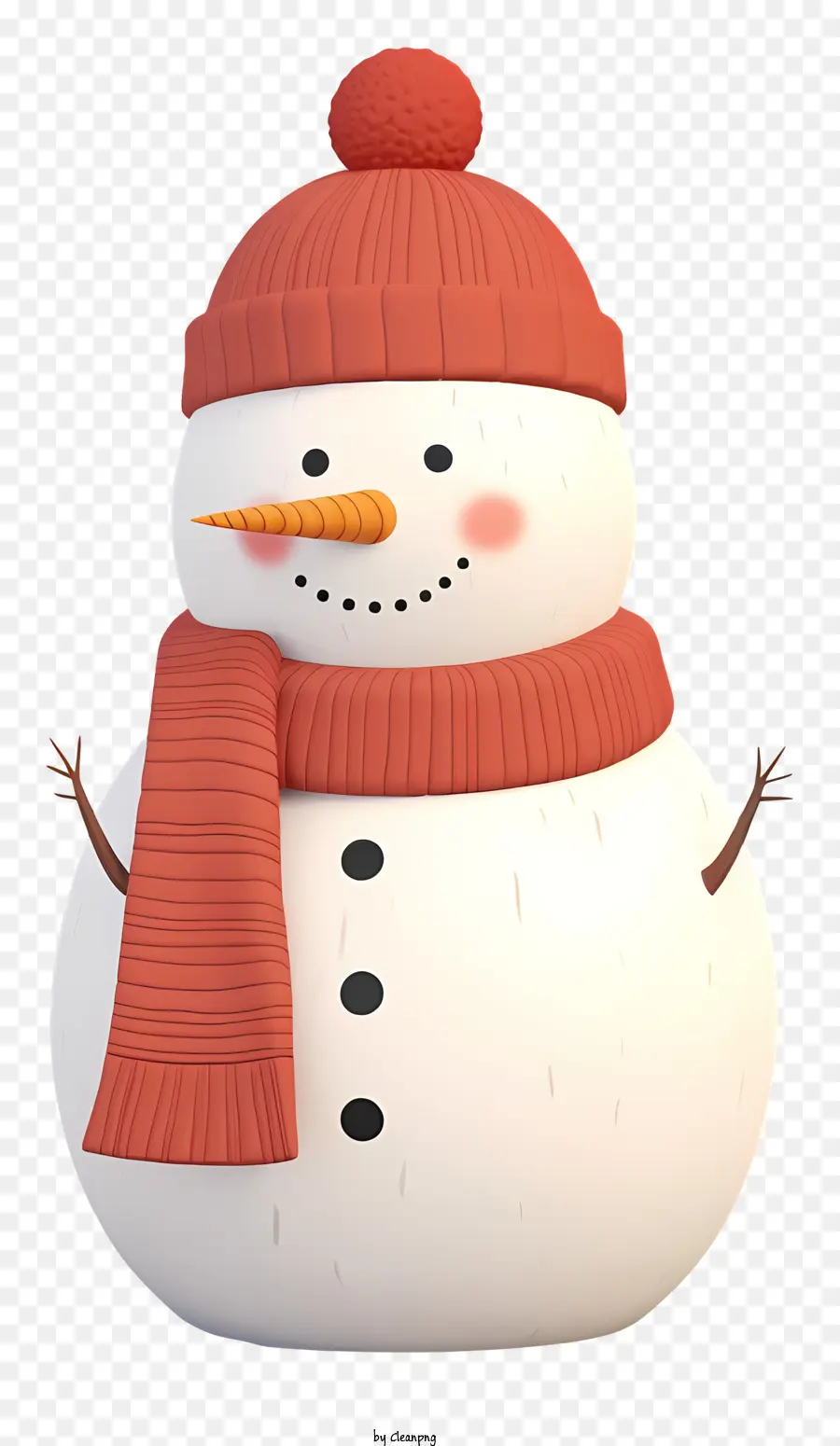 Cartoon Boneco De Neve，Chapéu De Malha Vermelha PNG