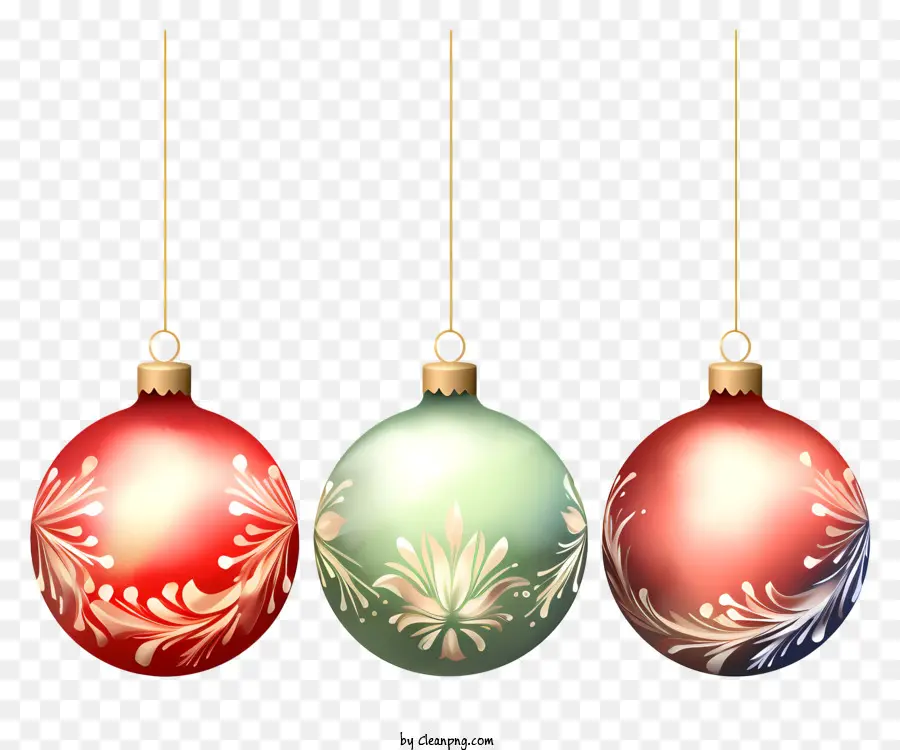 Bolas De Natal，Desenhos Ornamentais PNG