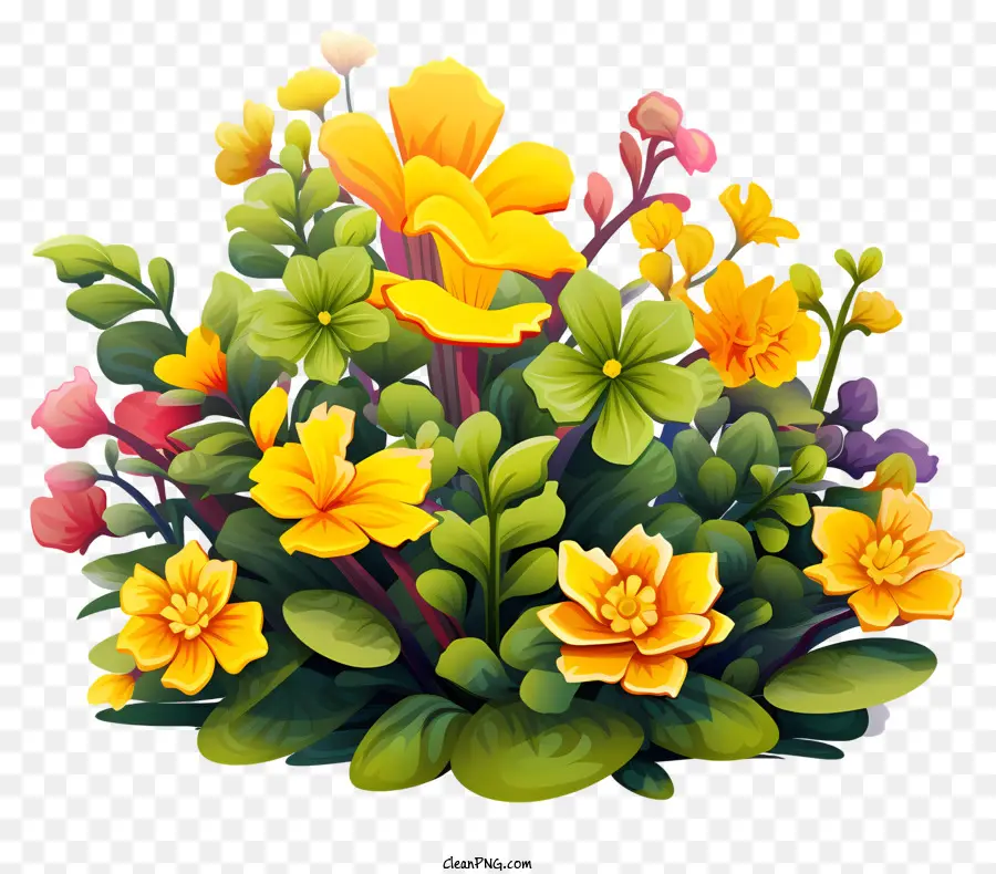 Bouquet Of Flowers，Flores Amarelas PNG