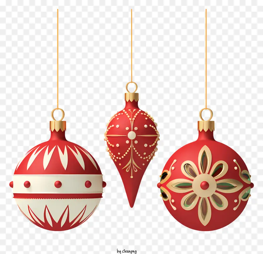 Sinos Ornamentais，Sinos Vermelhos PNG