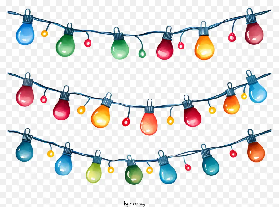 Luzes De Natal，Luzes Coloridas PNG
