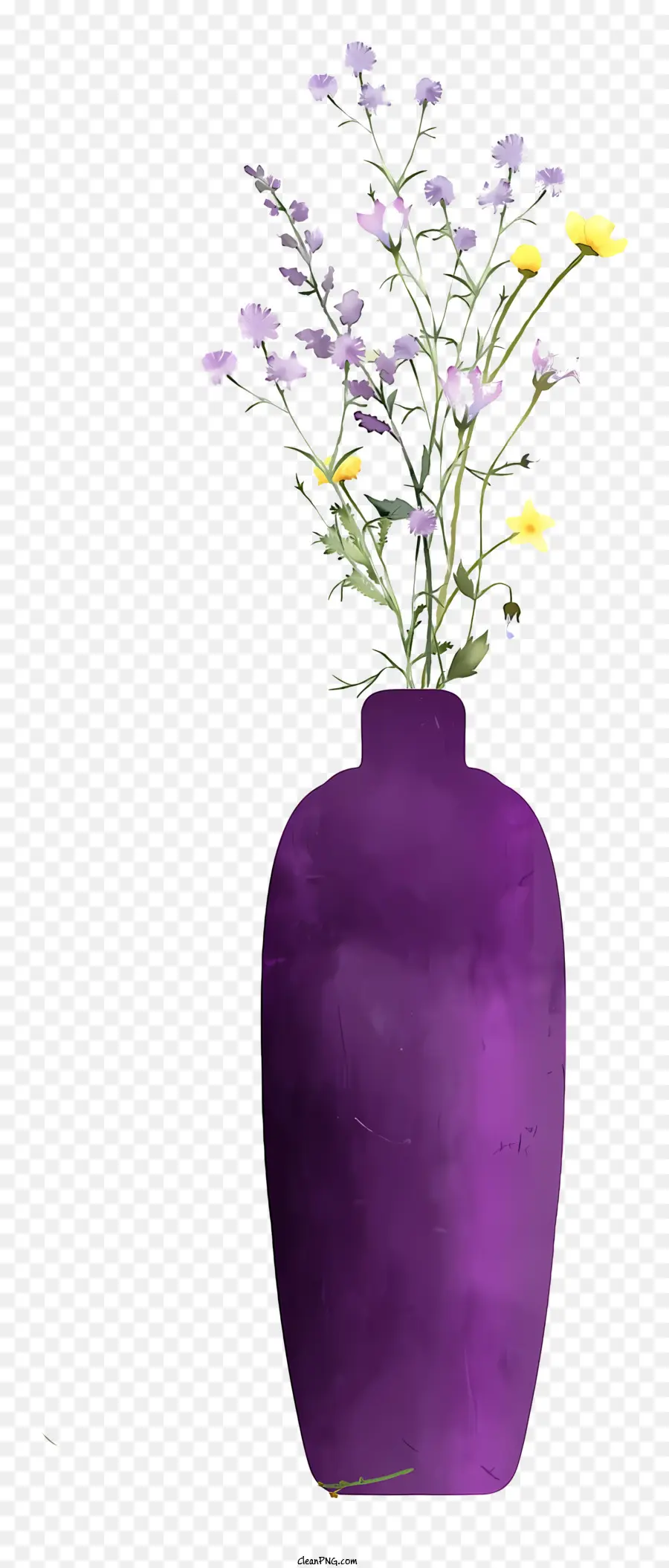 Vaso，Flores Coloridas PNG