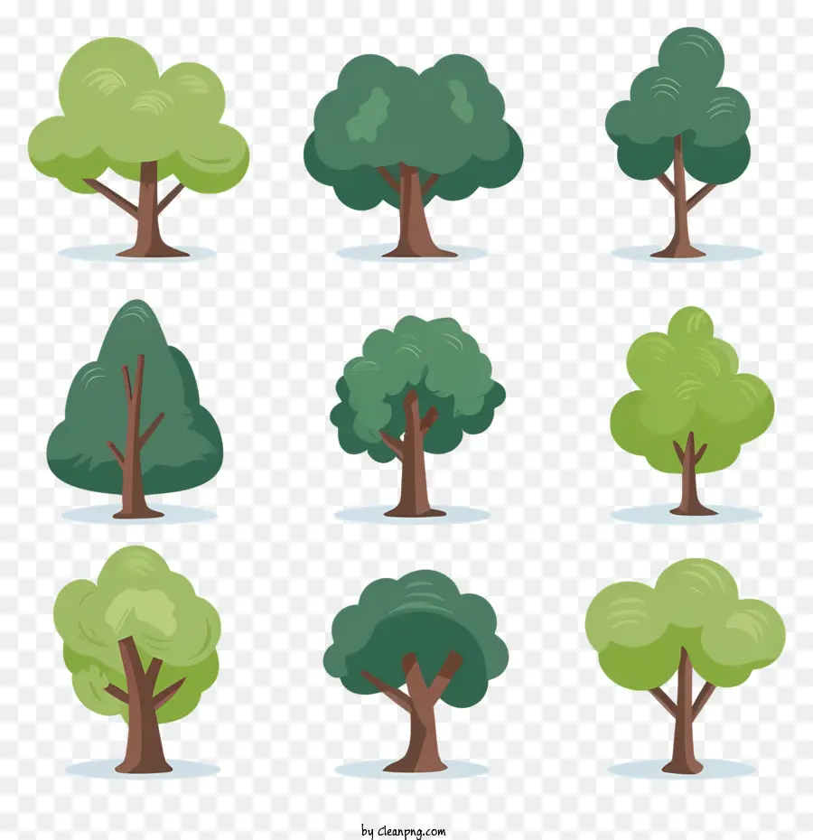 árvores Verdes，árvore De Coleção PNG