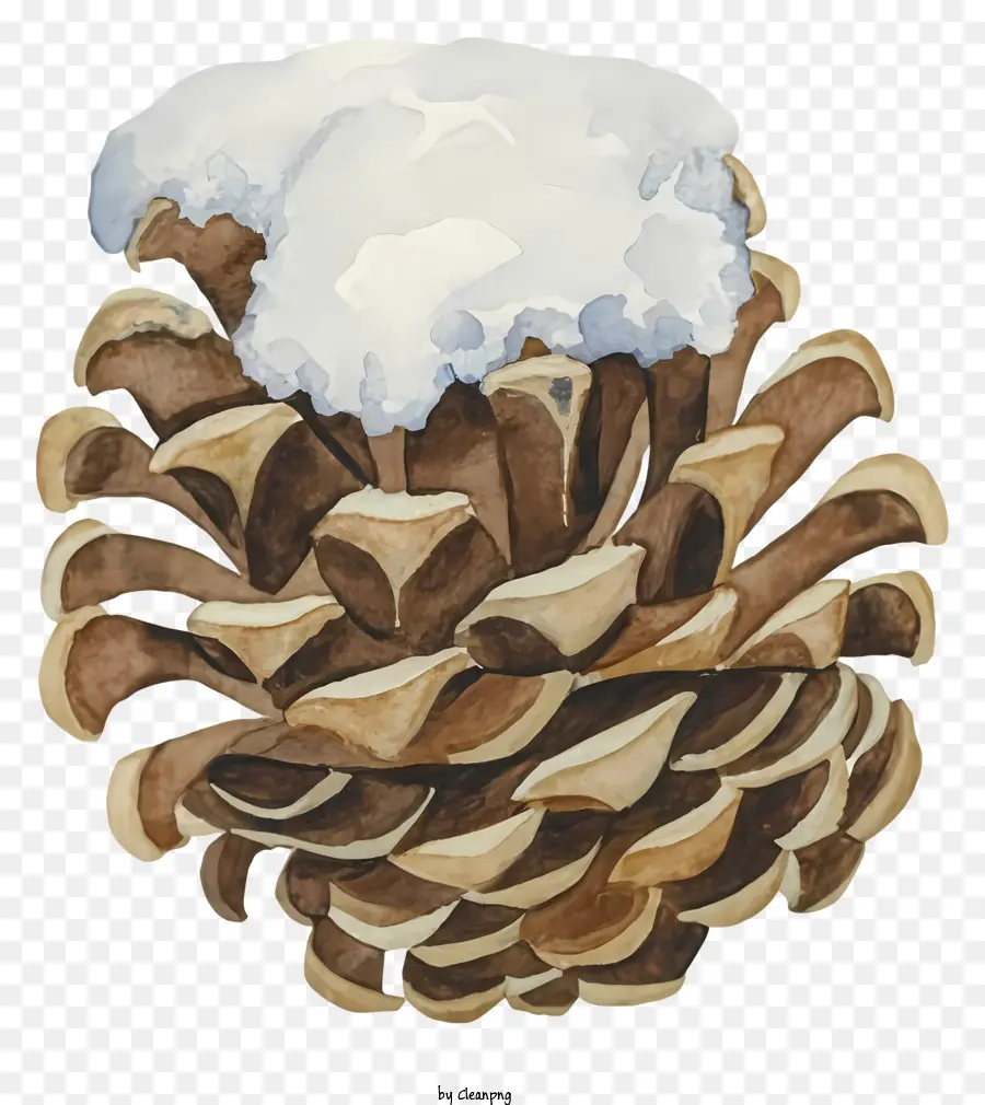 Pinecone，Coberta De Neve PNG