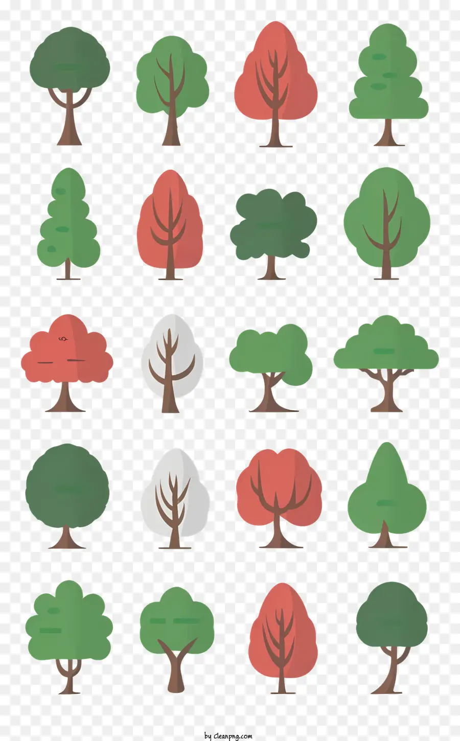 Colorido árvores，Folhagem Vibrante PNG