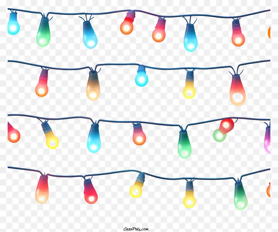 Luzes Festivas，Lâmpadas Multicoloridas PNG