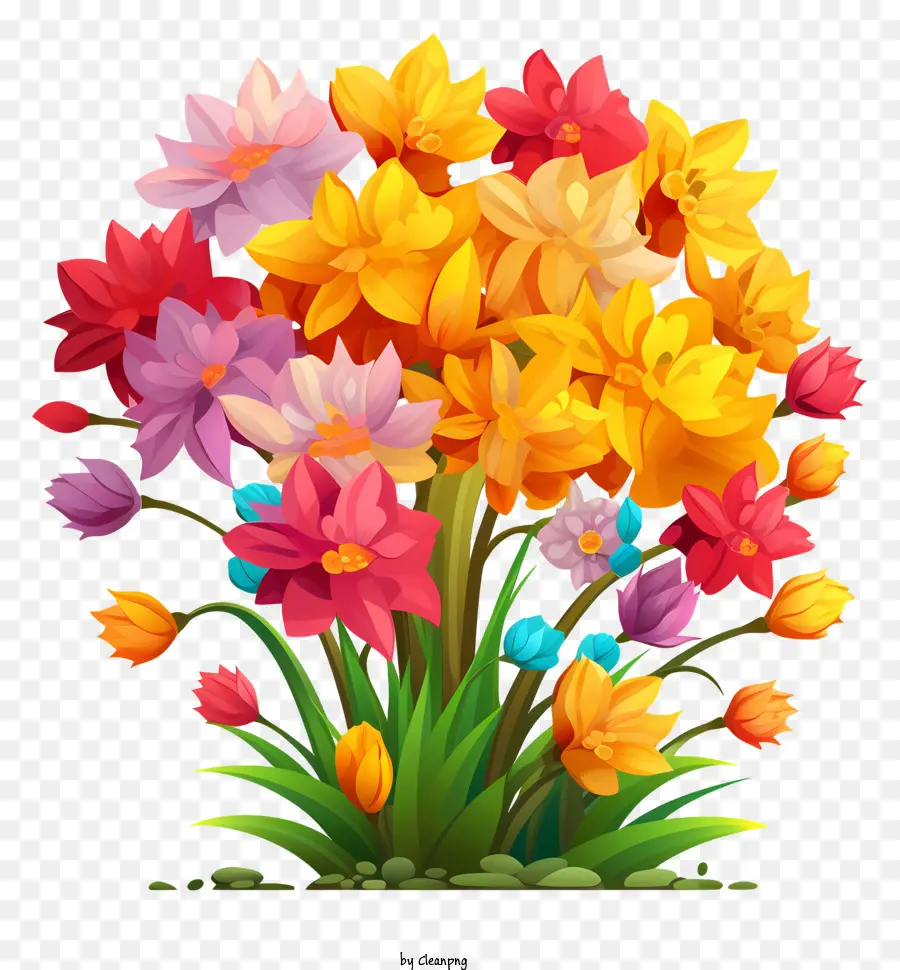 Buquê，Flores Brilhantes PNG