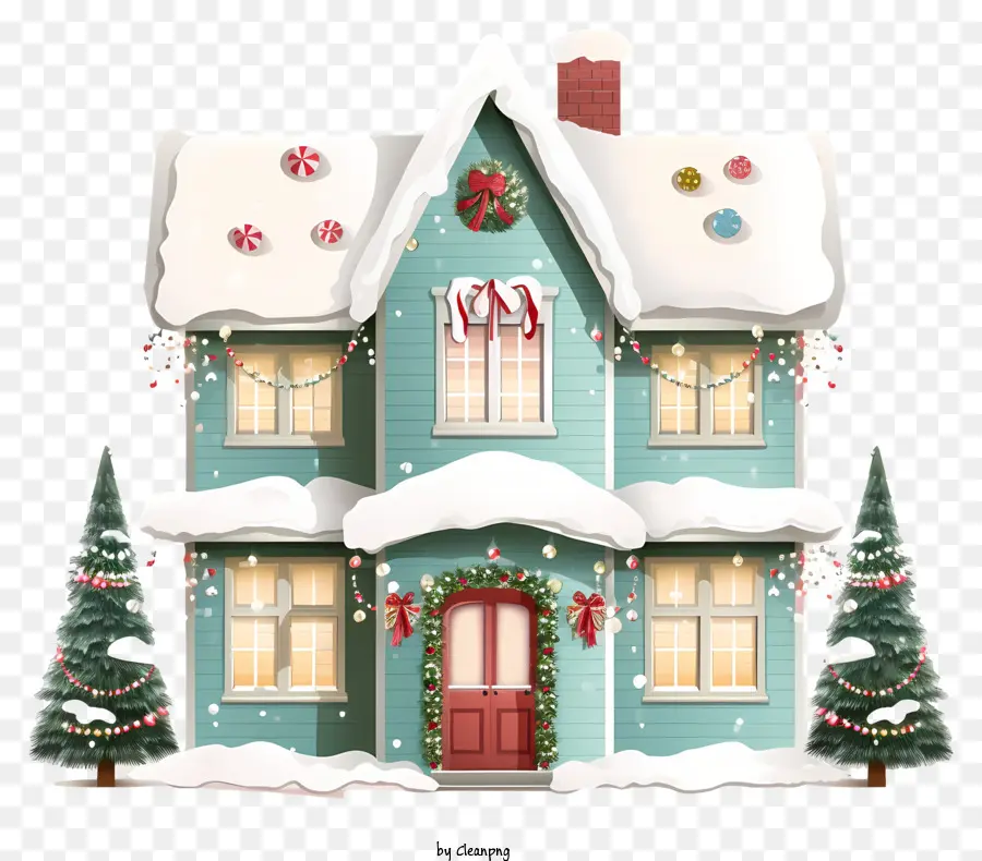 Casa Do Natal，Bonito E Colorido PNG