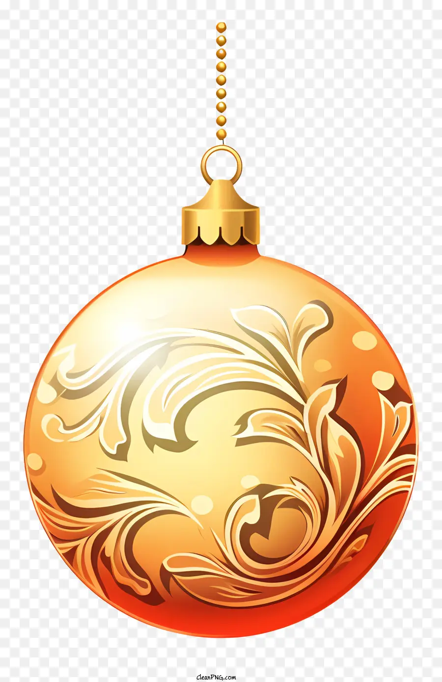 Ornamento Dourado，Ornamento Vermelho PNG