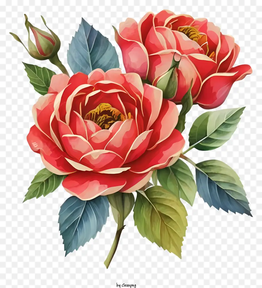 Rosas Cor De Rosa，Floral Fotografia PNG