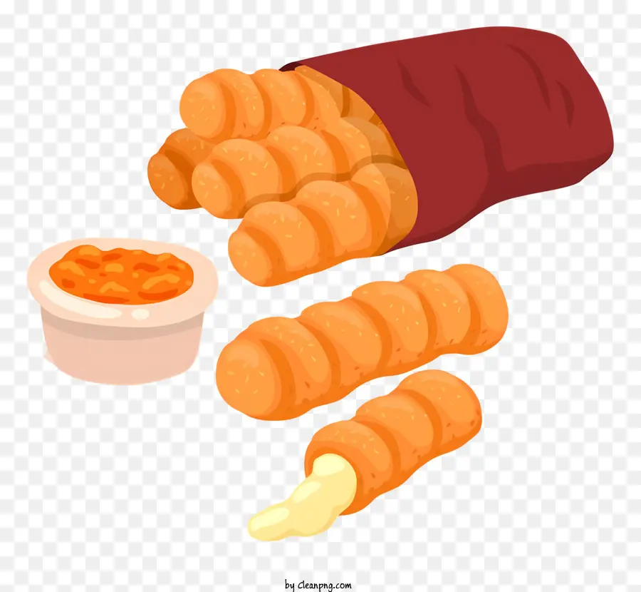 Batatas Fritas，Palitos De Queijo PNG