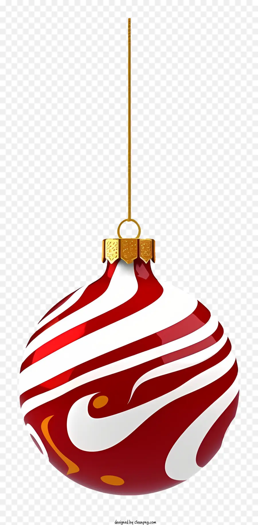 Enfeite De Natal，Ornamento Vermelho E Branco PNG