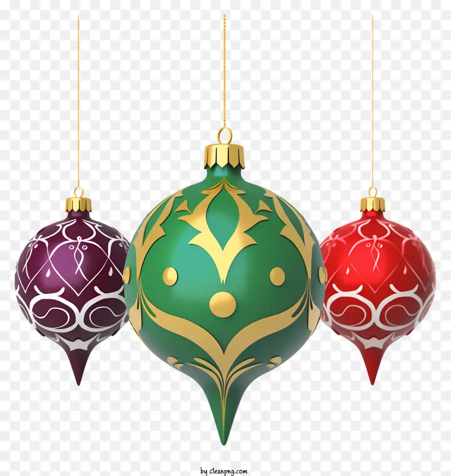 Enfeites De Natal，Esquema De Cores Verde E Vermelho PNG