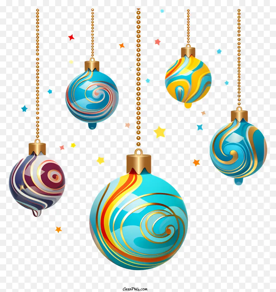 Bolas Coloridas，Enfeites De Natal PNG