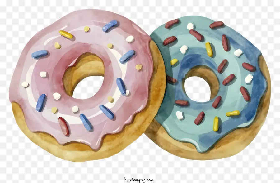 Doughnuts，Azul PNG