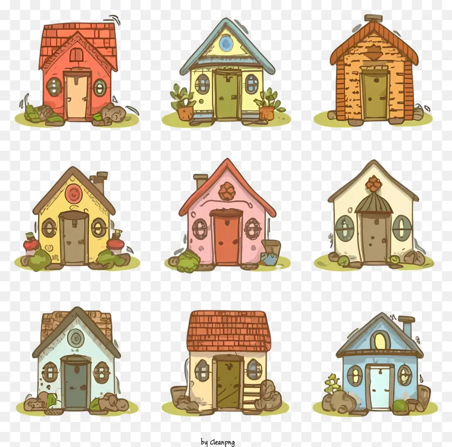 Casas Pequenas，Casa Pequena E Fofa De Doodle PNG