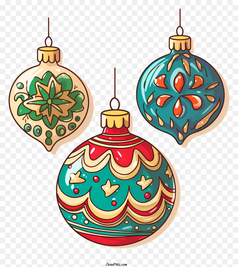 Enfeites De Natal，Ornamentos De Vidro PNG