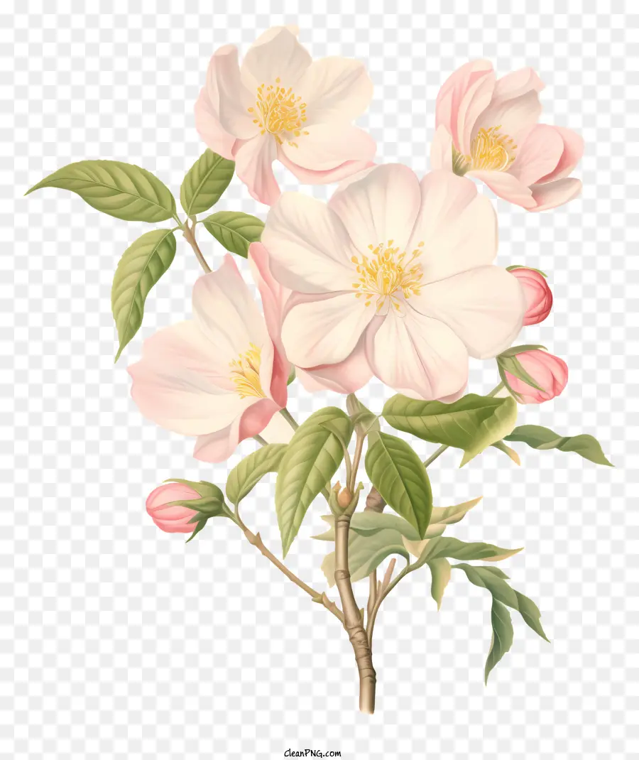 Ilustração A Preto E Branco，Buquê De Flores PNG