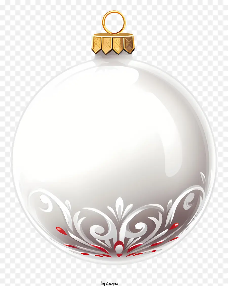 Enfeite De Natal，Ornamento Branco PNG