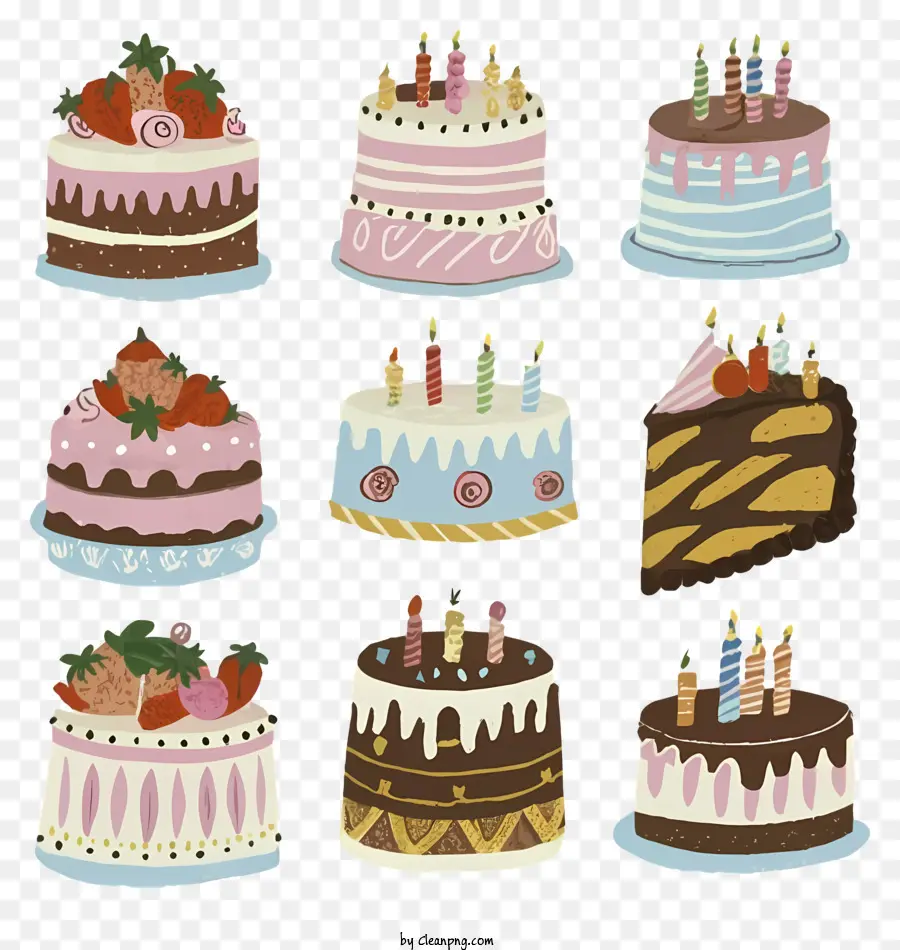 Bolos De Aniversário，A Decoração Do Bolo PNG