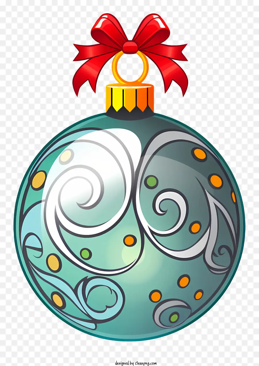 Enfeite De Natal，Ornamento Verde E Amarelo PNG