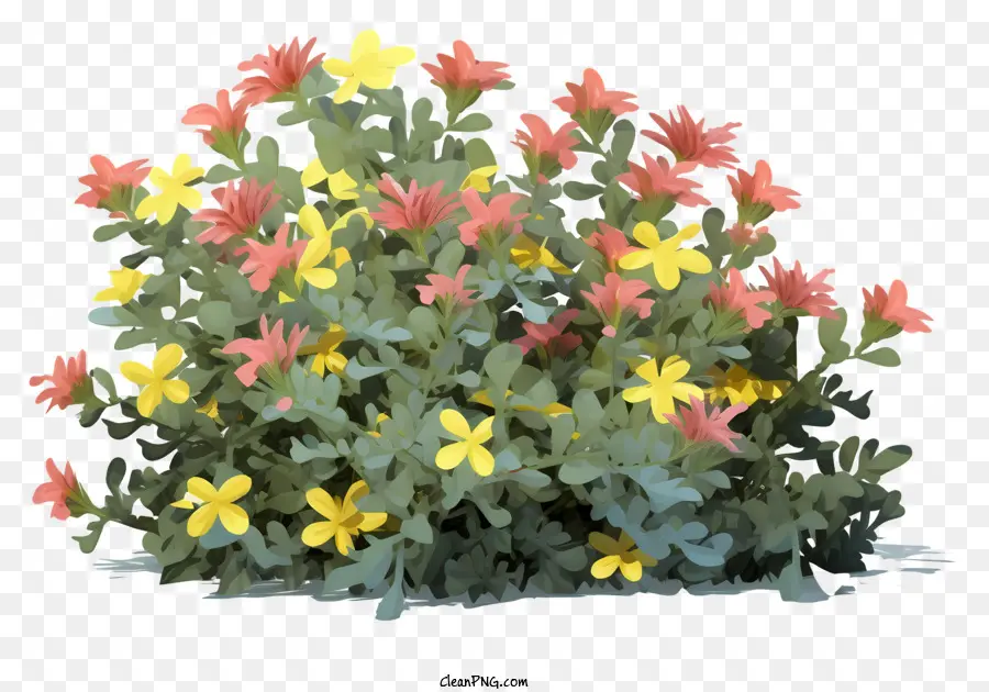 Flores Cor De Rosa，Flores Amarelas PNG