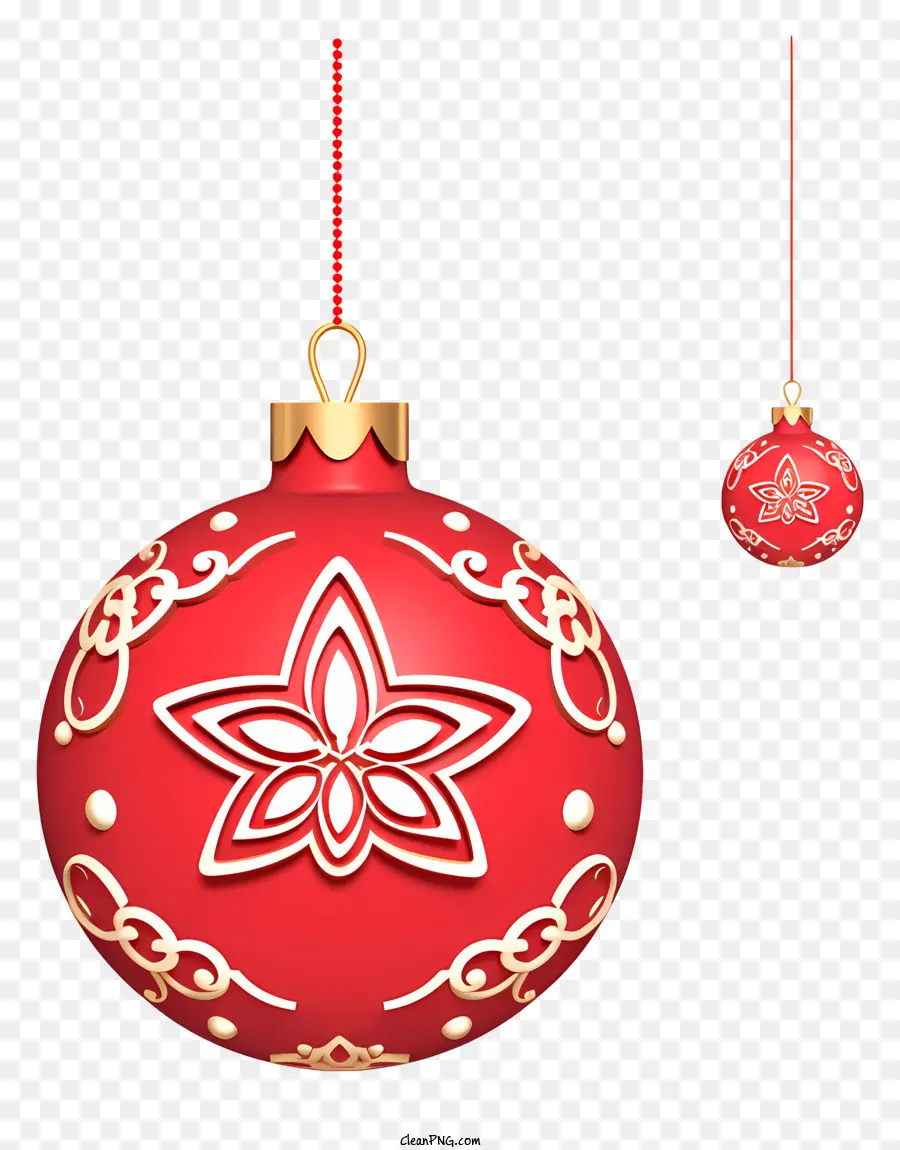 Enfeite De Natal，Decoração Vermelha PNG