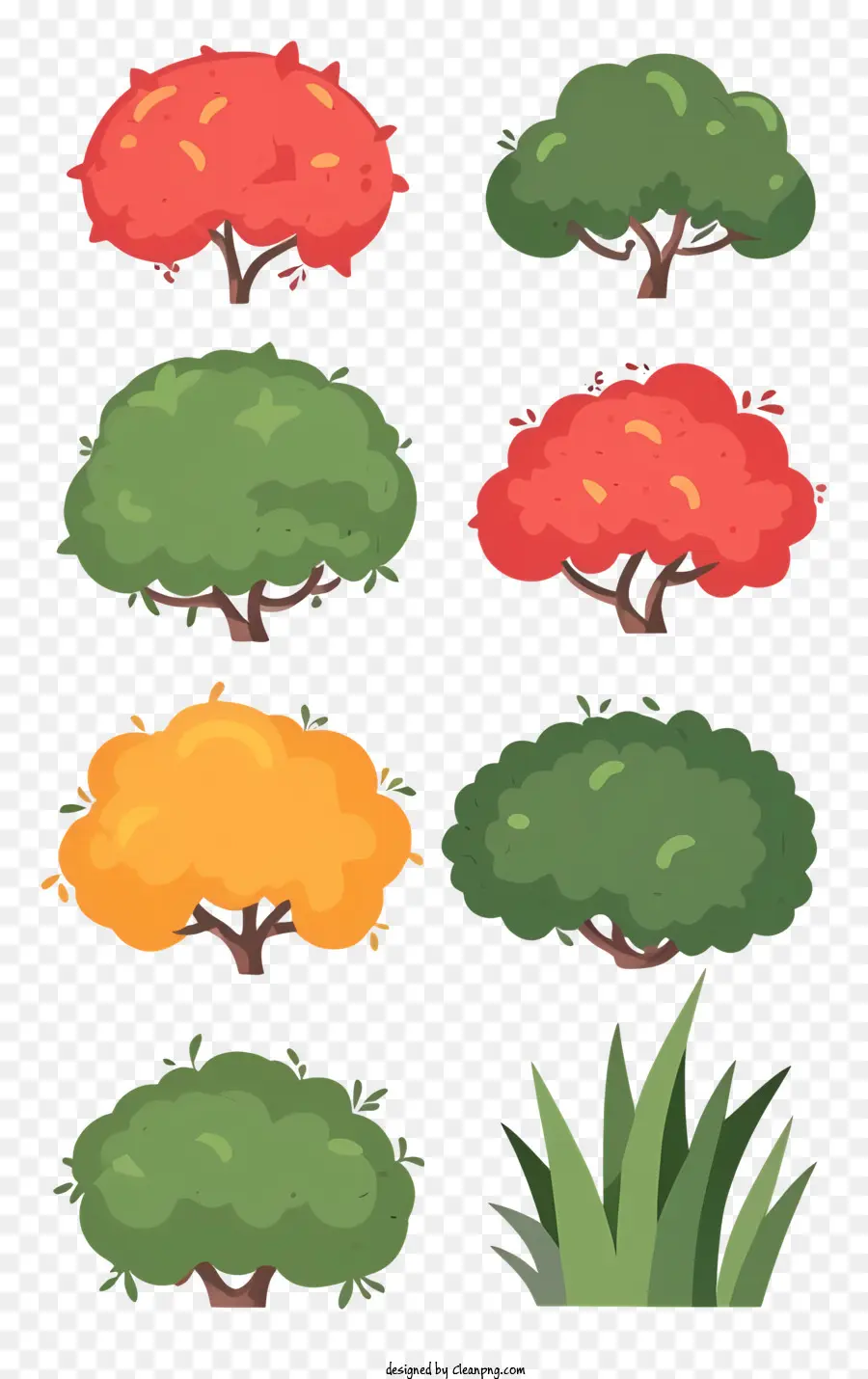árvores，Colorido Folhas PNG