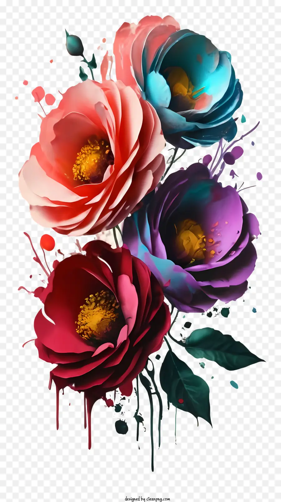 Flores Coloridas，Bouquet Of Flowers PNG