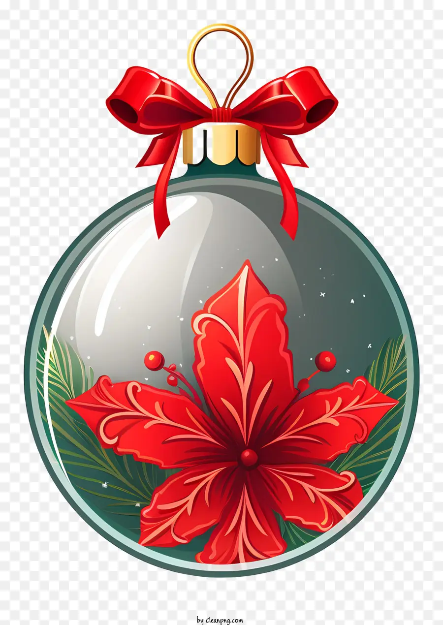 Enfeite De Natal，Laço Vermelho PNG