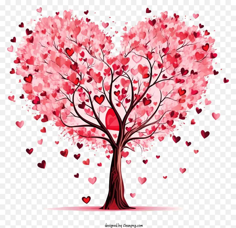 árvore Rosa，Heartshaped árvore PNG
