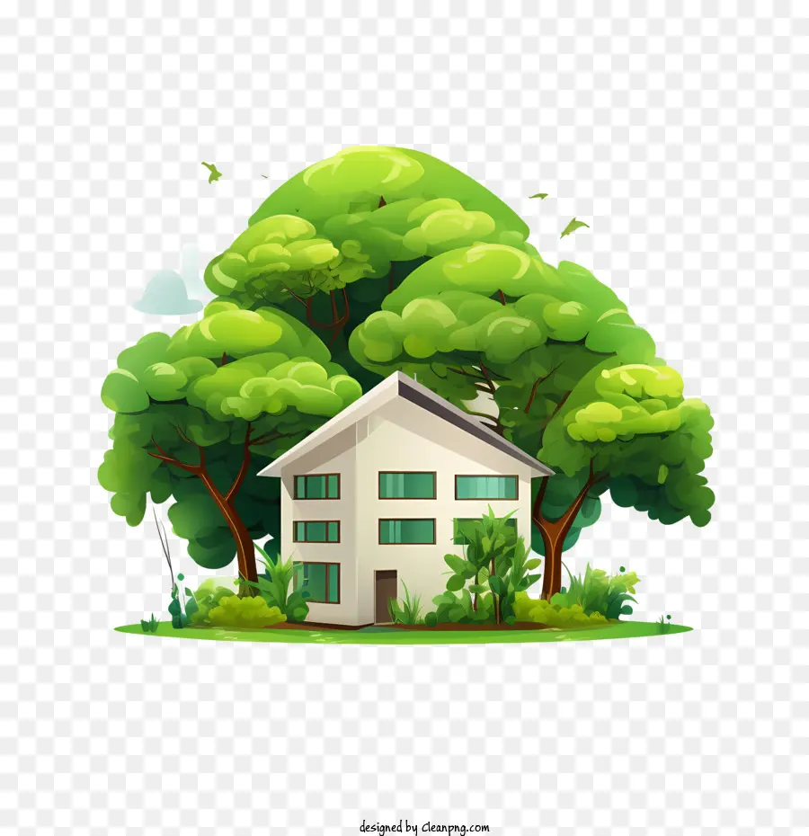 Casa Ecológica，Verde PNG