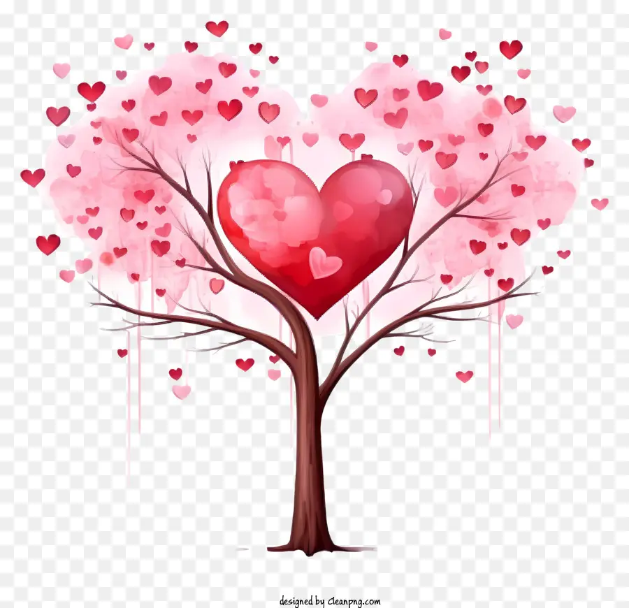 Heartshaped árvore，Amor E Carinho PNG