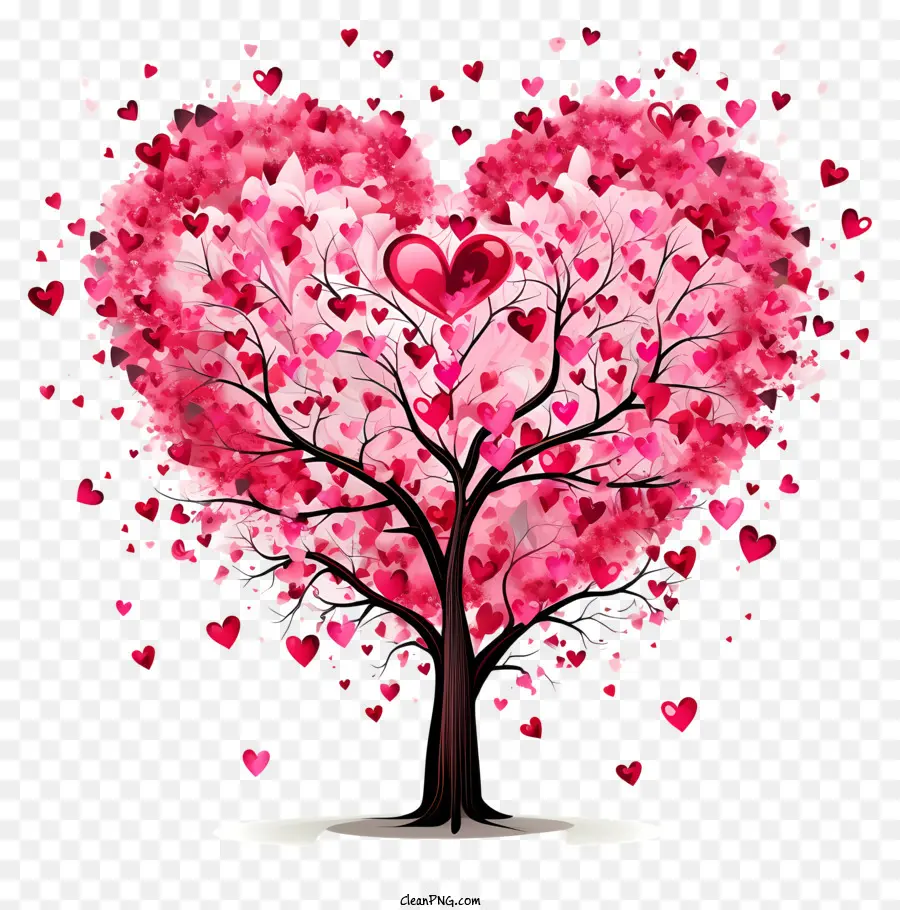 Heartshaped árvore，Amor E Carinho PNG