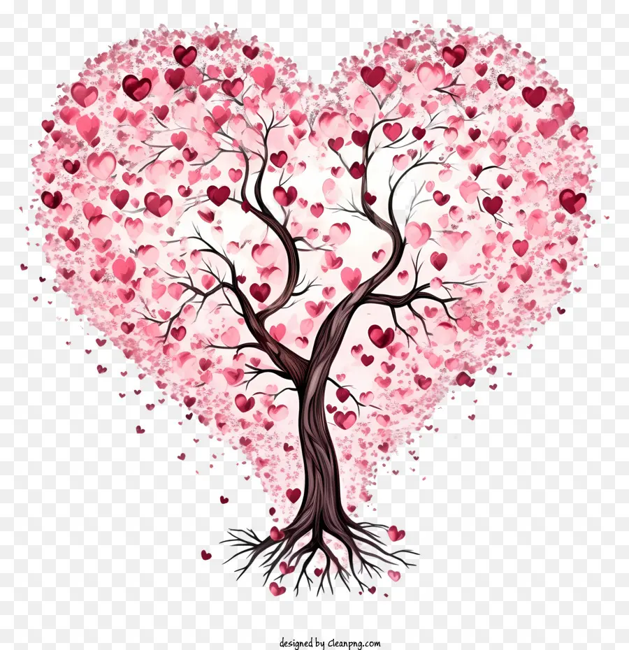 Heartshaped árvore，Amor Símbolo PNG