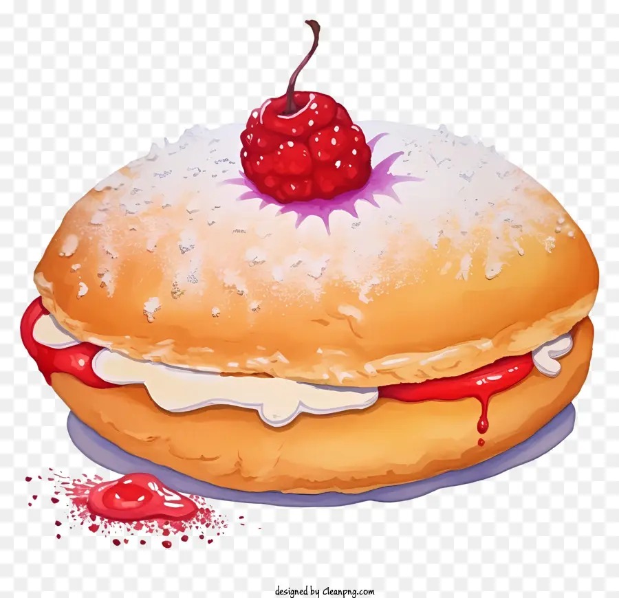 Donut De Chocolate，Donut De Framboesa PNG